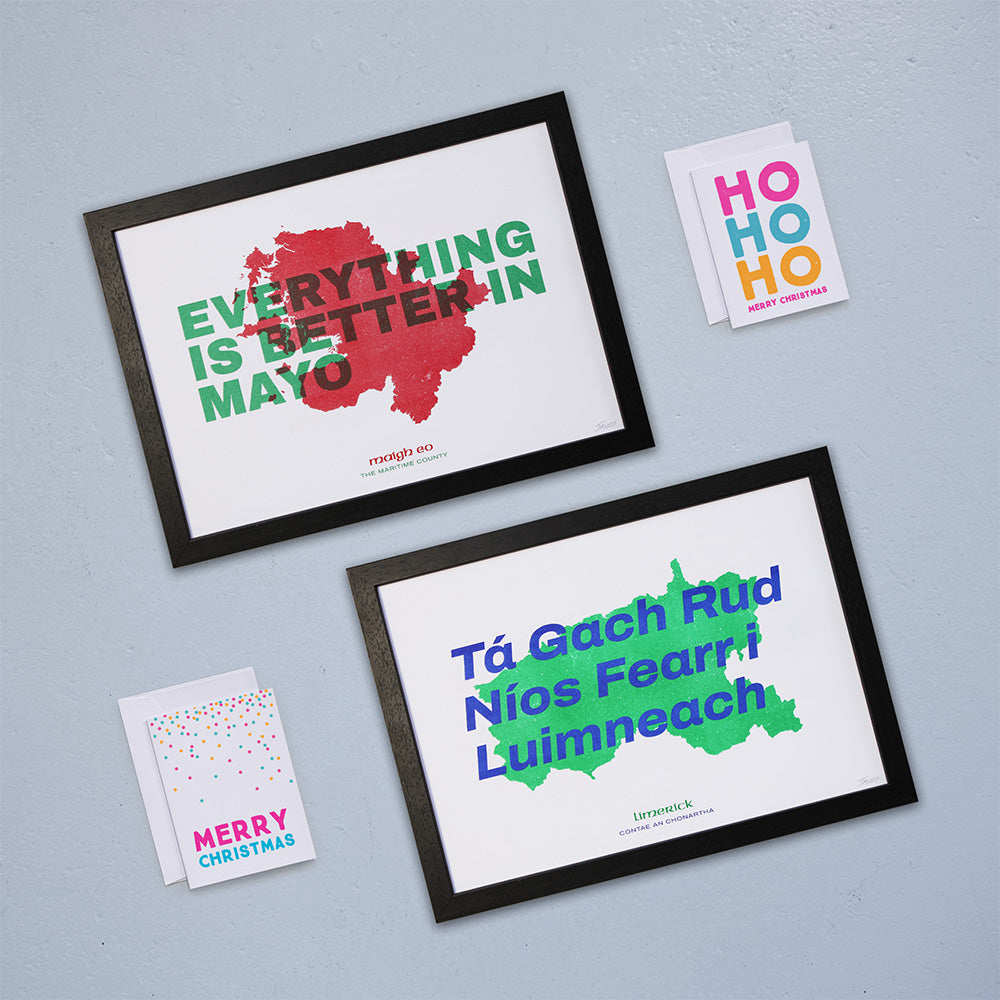 Bundle 6: 2 Framed 'Everything Is Better In...' Prints + 2 Christmas Cards
