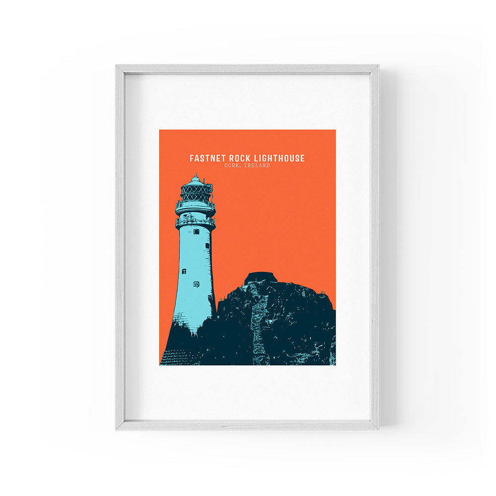 Fastnet Rock Lighthouse Print (Framed A3)