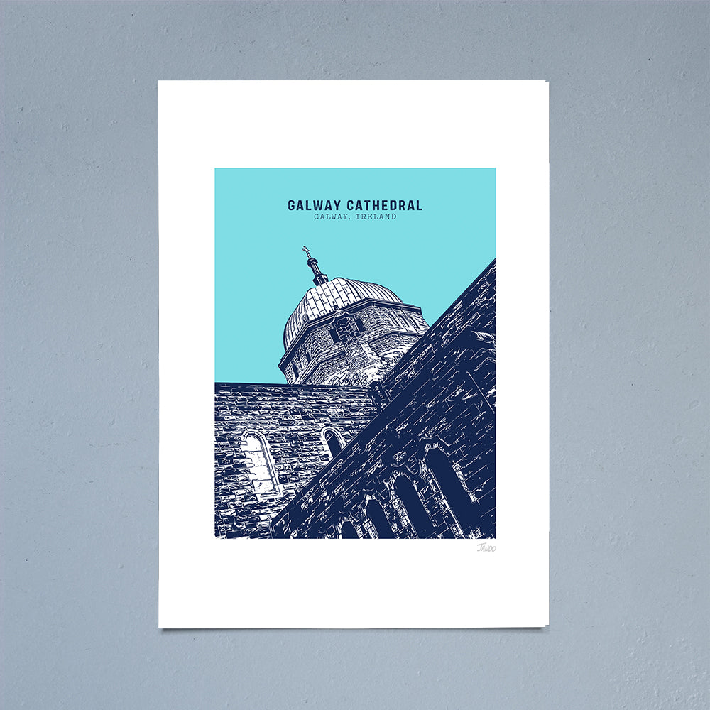 Galway Cathedral Print (Blue)
