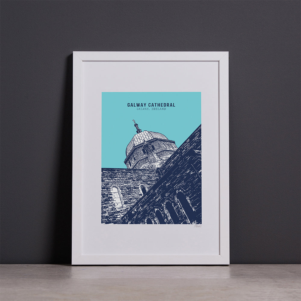 Galway Cathedral Print (Blue)