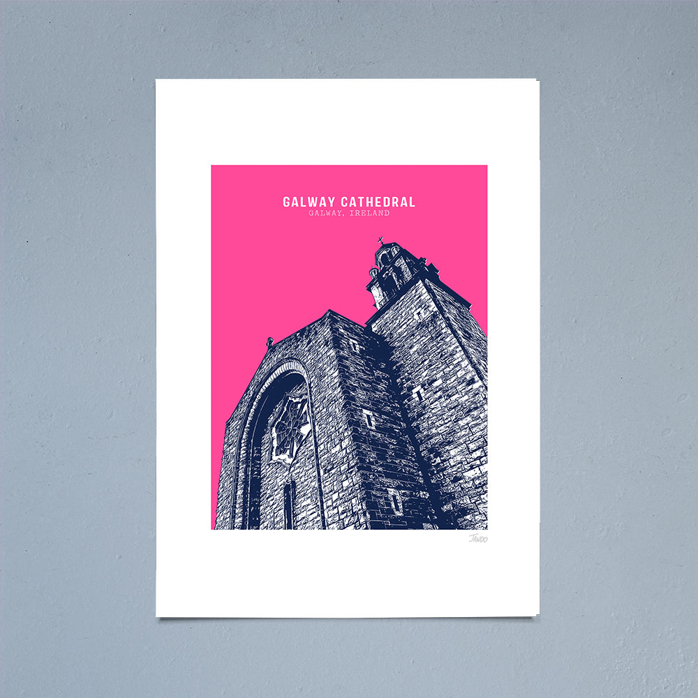 Galway Cathedral Print (Pink)