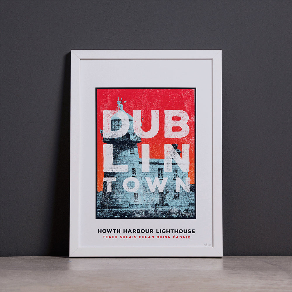 Howth Harbour Lighthouse Print - Dublin Town