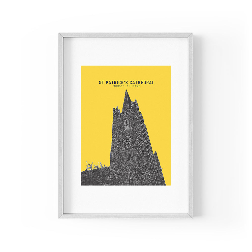 St Patrick's Cathedral Print (Yellow)
