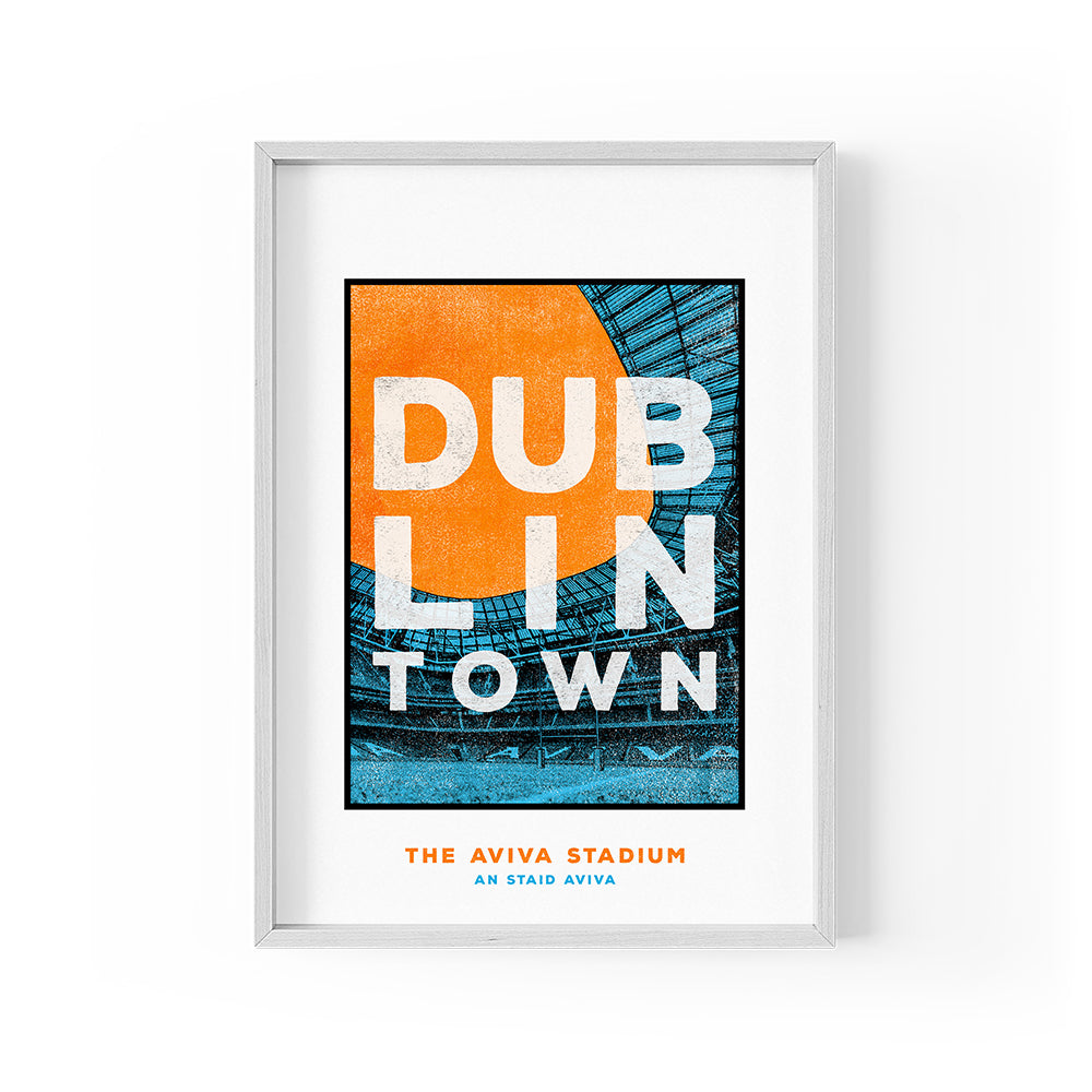Aviva Stadium - Dublin Town (Framed A4)