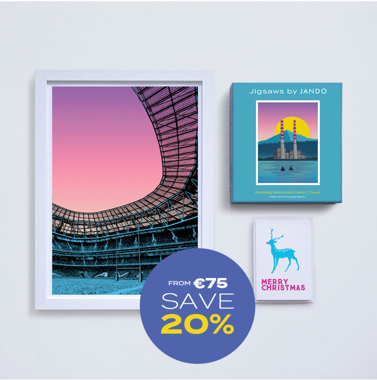 Xmas Bundle 1: A3 Framed Print + Jigsaw + Christmas Card