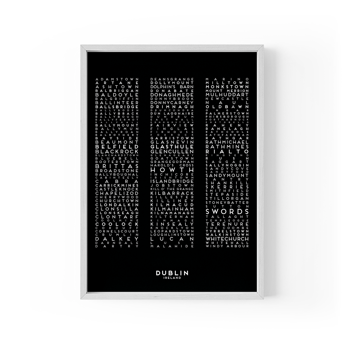 Dublin Hoods Print (Framed A3)