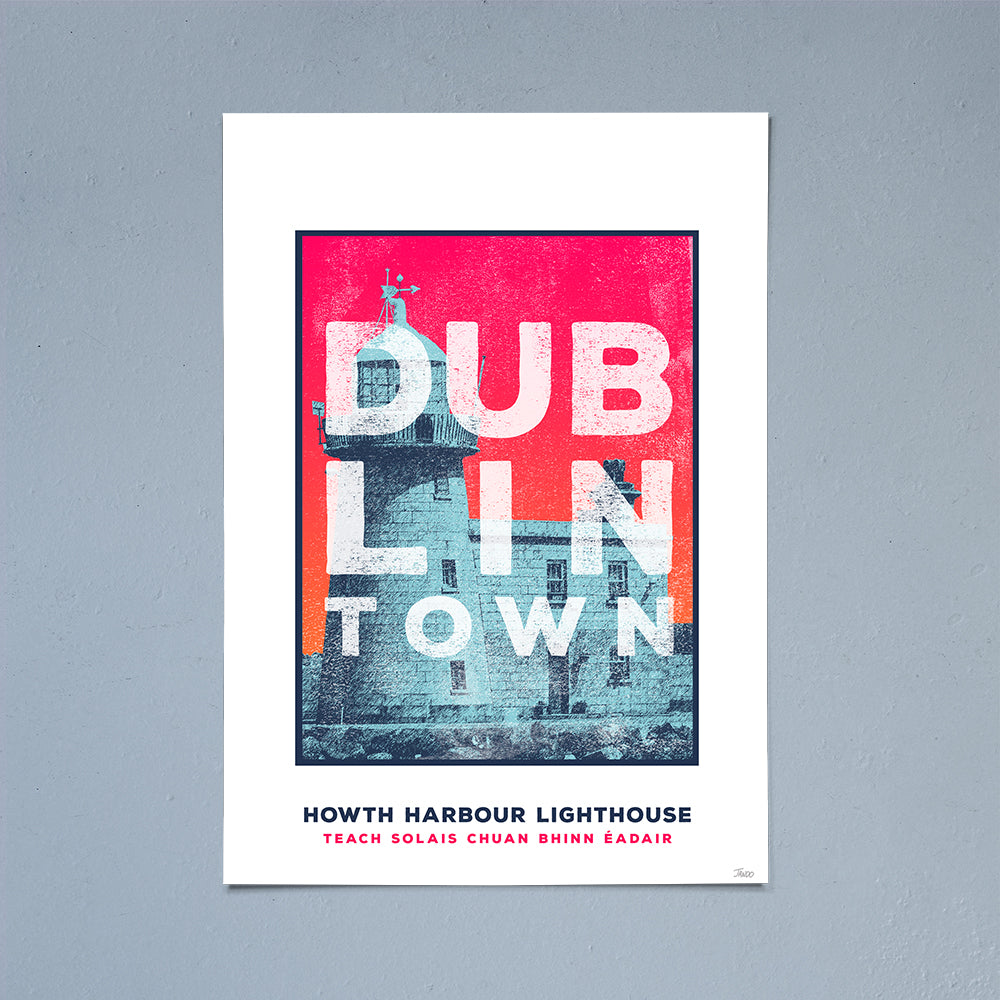 Howth Harbour Lighthouse Print - Dublin Town